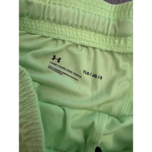 Under Armour Bright Yellow gym shorts size youth large - Picture 2 of 4